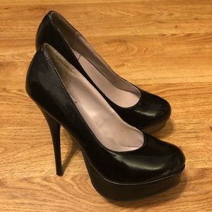 It’s Ok Black Patent Leather Stilettos